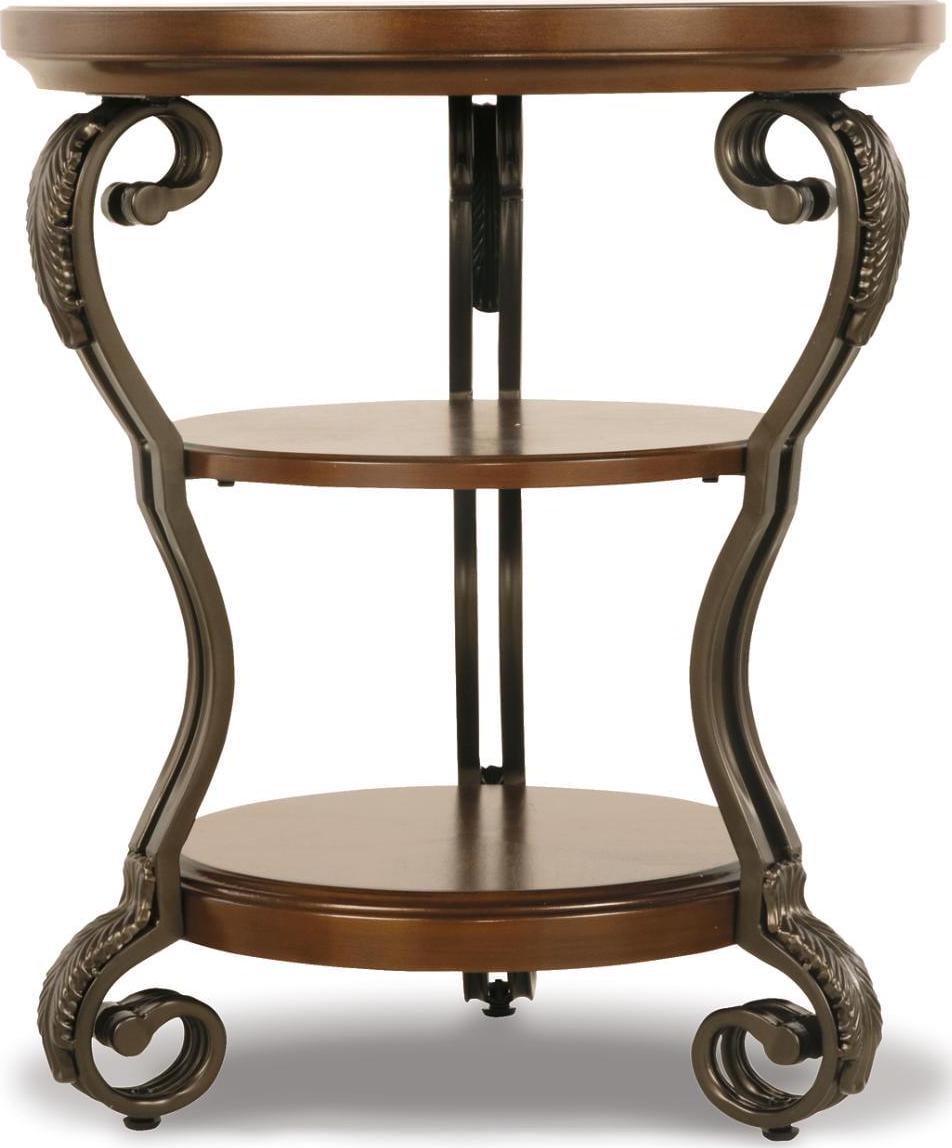 Signature Design by Ashley Traditional Nestor Chairside End Table Medium Brown - Image 5