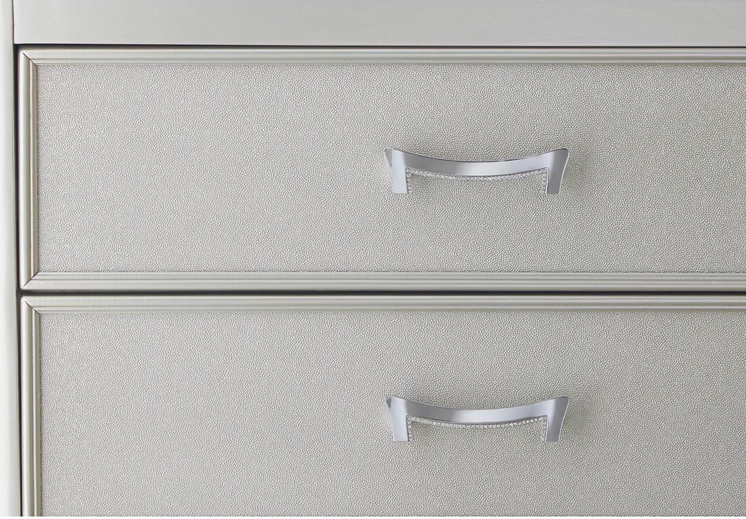 Signature Design by Ashley Traditional Coralayne 3 Drawer Nightstand, Silver - Image 3