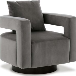 Signature Design by Ashley Contemporary Alcoma Swivel Accent Chair Otter