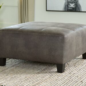 Signature Design by Ashley Navi Oversized Accent Ottoman in Smoke