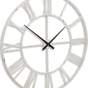 Signature Design by Ashley Casual Paquita Wall Clock Antique White