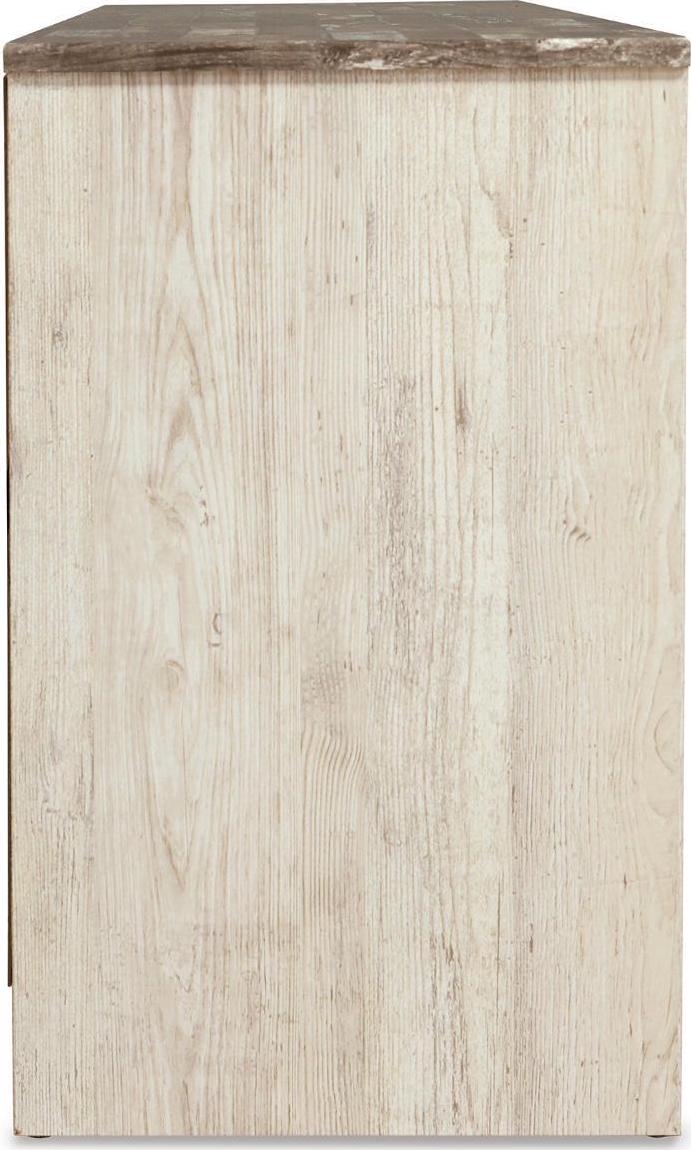 Signature Design by Ashley Willowton 59" 2 Drawer TV Stand, Whitewash - Image 4