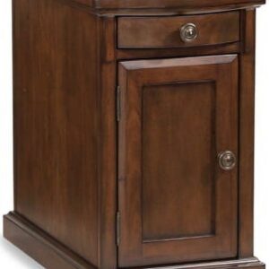 Signature Design by Ashley Contemporary Laflorn Chairside End Table with USB Ports & Outlets Medium Brown