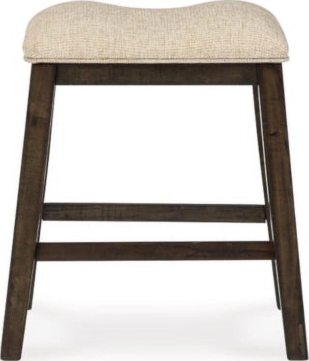 Signature Design by Ashley Rokane Modern Farmhouse 24" Counter Height Upholstered Barstool, Set of 2