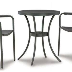 Signature Design by Ashley Casual Crystal Breeze 3-Piece Table and Chair Set Gray