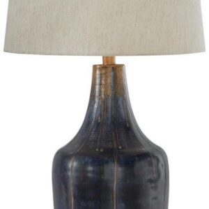 Signature Design by Ashley Contemporary Evania Table Lamp Indigo