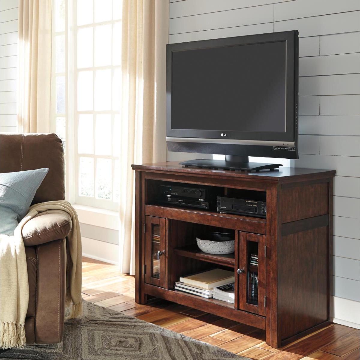 Signature Design by Ashley Traditional Harpan 42" TV Stand Reddish Brown - Image 4