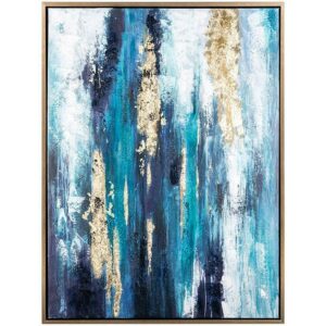 Signature Design by Ashley Contemporary Dinorah Wall Art Teal Blue