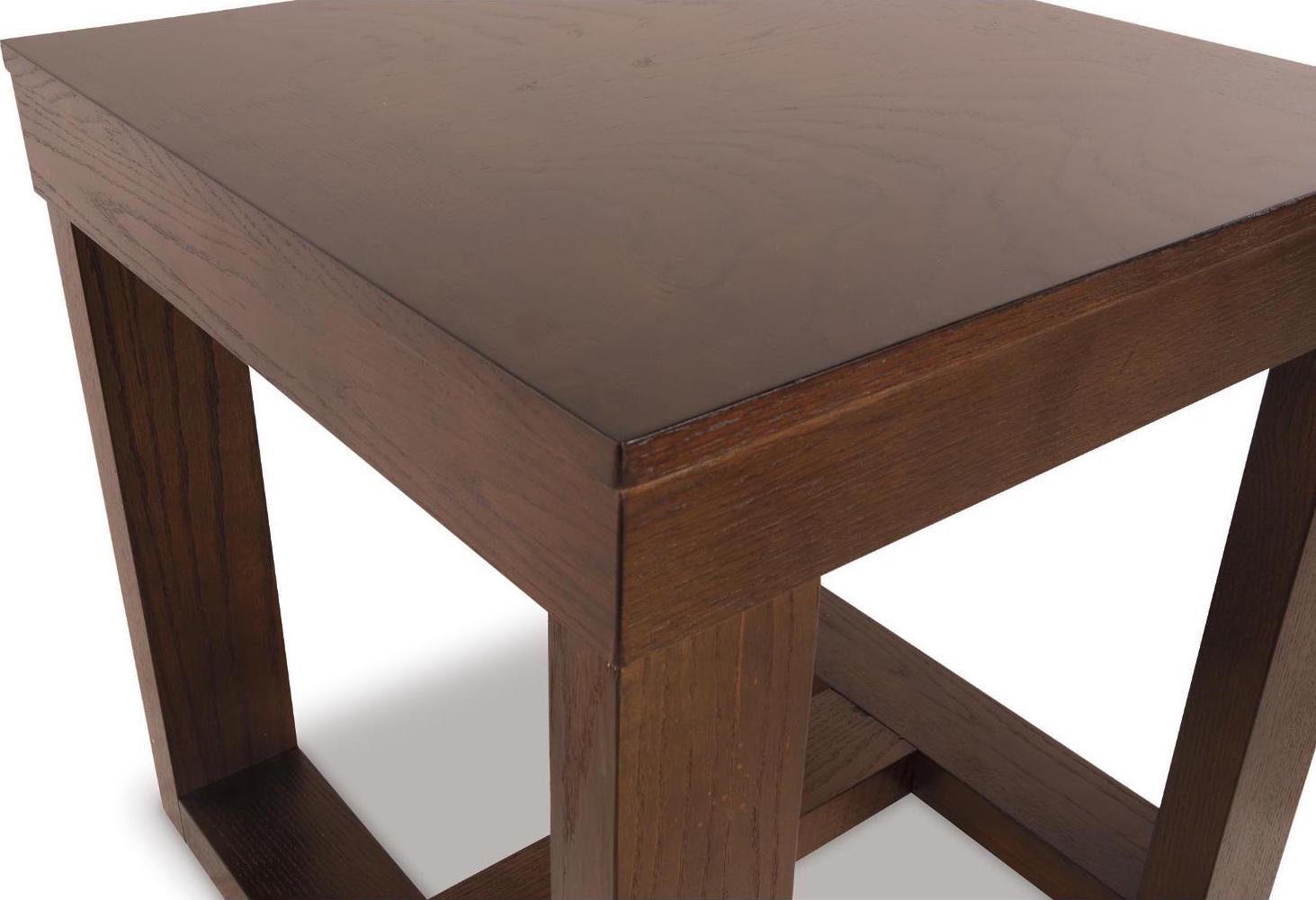 Signature Design by Ashley Watson End Table, Dark Brown Wood Finish Side Table with Plank Effect Top - Image 5