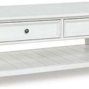 Signature Design by Ashley Contemporary Kanwyn Coffee Table, Whitewash