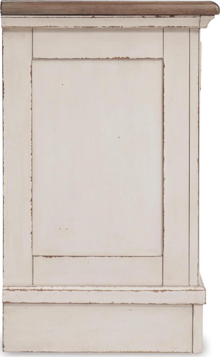 Signature Design by Ashley Realyn French Country 3 Drawer Nightstand with Electrical Outlets & USB Ports, Chipped White - Image 5