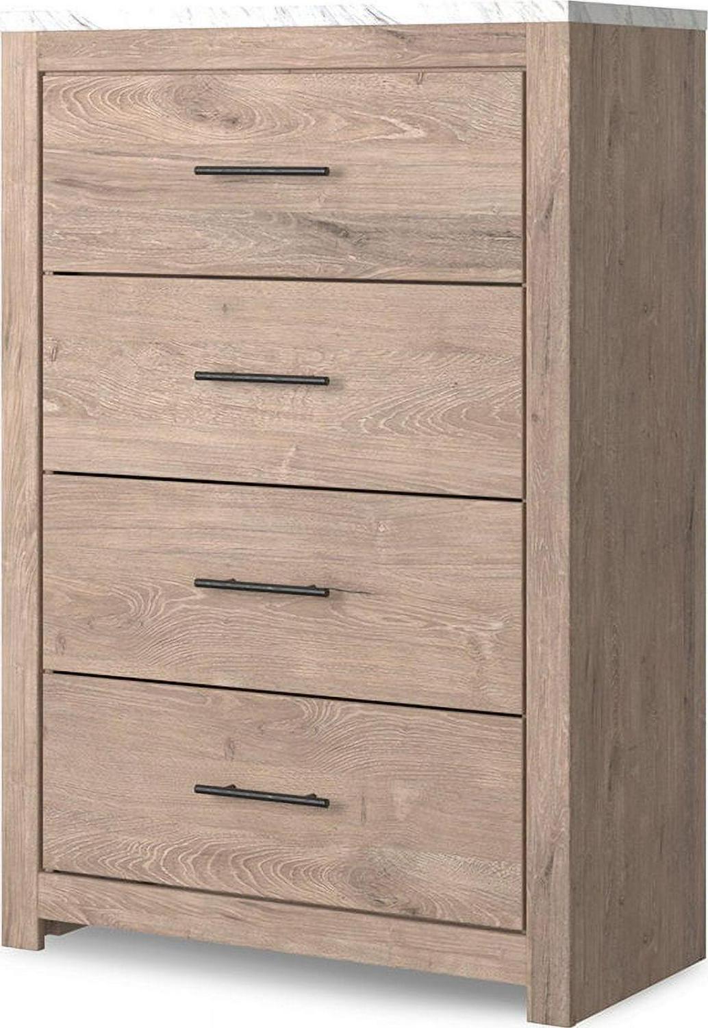 Signature Design by Ashley Senniberg Light Brown/White Four Drawer Chest - Image 2
