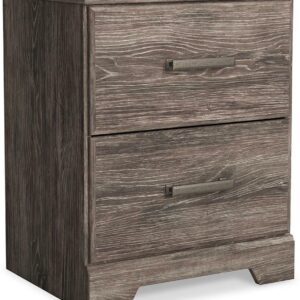 Signature Design by Ashley Casual Ralinksi 2 Drawer Nightstand, Gray