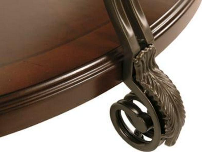 Signature Design by Ashley Traditional Nestor Sofa/Console Table Medium Brown - Image 7