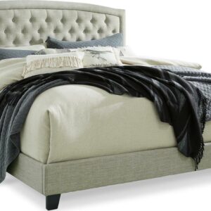 Signature Design by Ashley Jerary Wood Frame Queen Upholstered Bed, Gray
