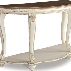 Signature Design by Ashley Casual Realyn Sofa Table White/Brown