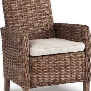 Signature Design by Ashley Beachcroft Arm Chair with Cushion (Set of 2), Beige