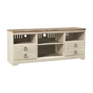 Signature Design by Ashley Willowton 63" TV Stand in Whitewash