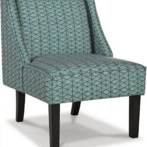 Signature Design by Ashley Contemporary Janesley Accent Chair  Teal/Cream