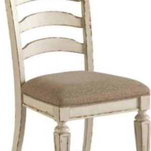 Signature Design by Ashley Realyn Dining Room Upholstered Chair, Set of 2, Antique White