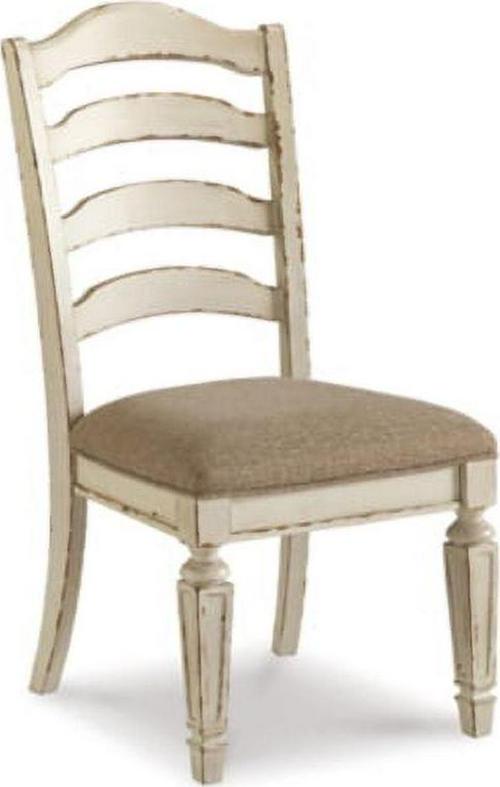 Signature Design by Ashley Realyn Dining Room Upholstered Chair, Set of 2, Antique White