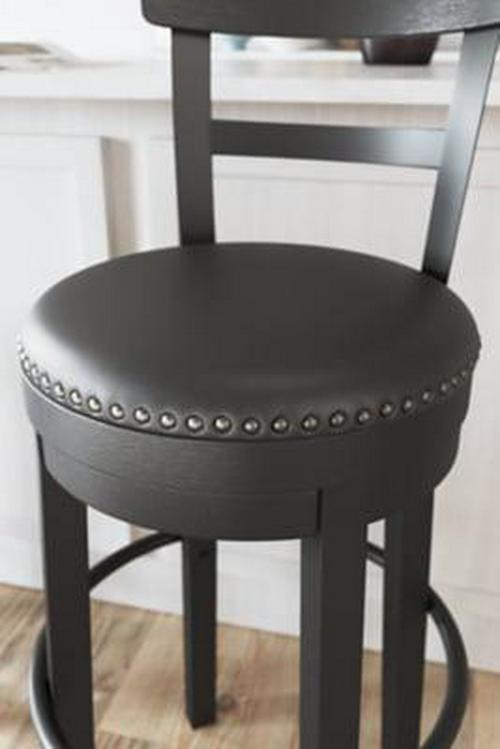 Signature Design by Ashley Valebeck Collection Swivel Bar Stools, Black - Image 9