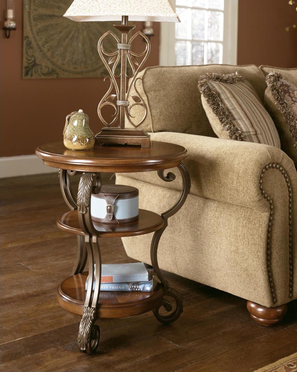 Signature Design by Ashley Traditional Nestor Chairside End Table Medium Brown - Image 2