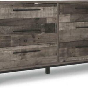 Signature Design by Ashley Casual Neilsville 6 Drawer Dresser, Multi Gray
