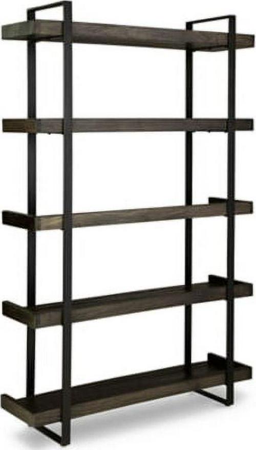Signature Design by Ashley Contemporary Kevmart Bookcase, Grayish Brown/Black - Image 4