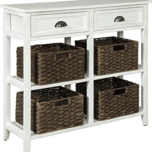 Signature Design by Ashley Casual Oslember Sofa/Console Table, White