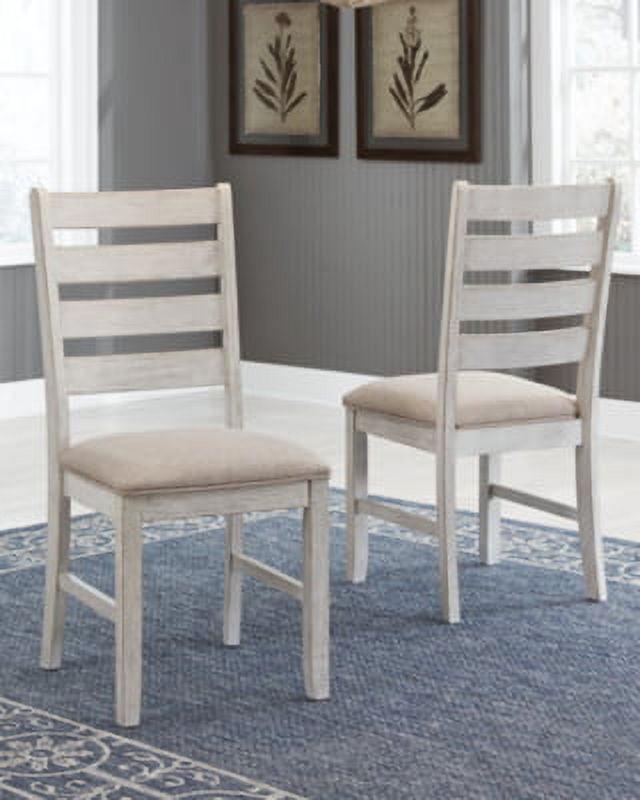 Signature Design by Ashley Skempton Dining Room Chair, Set of 2, White/Light Brown - Image 3