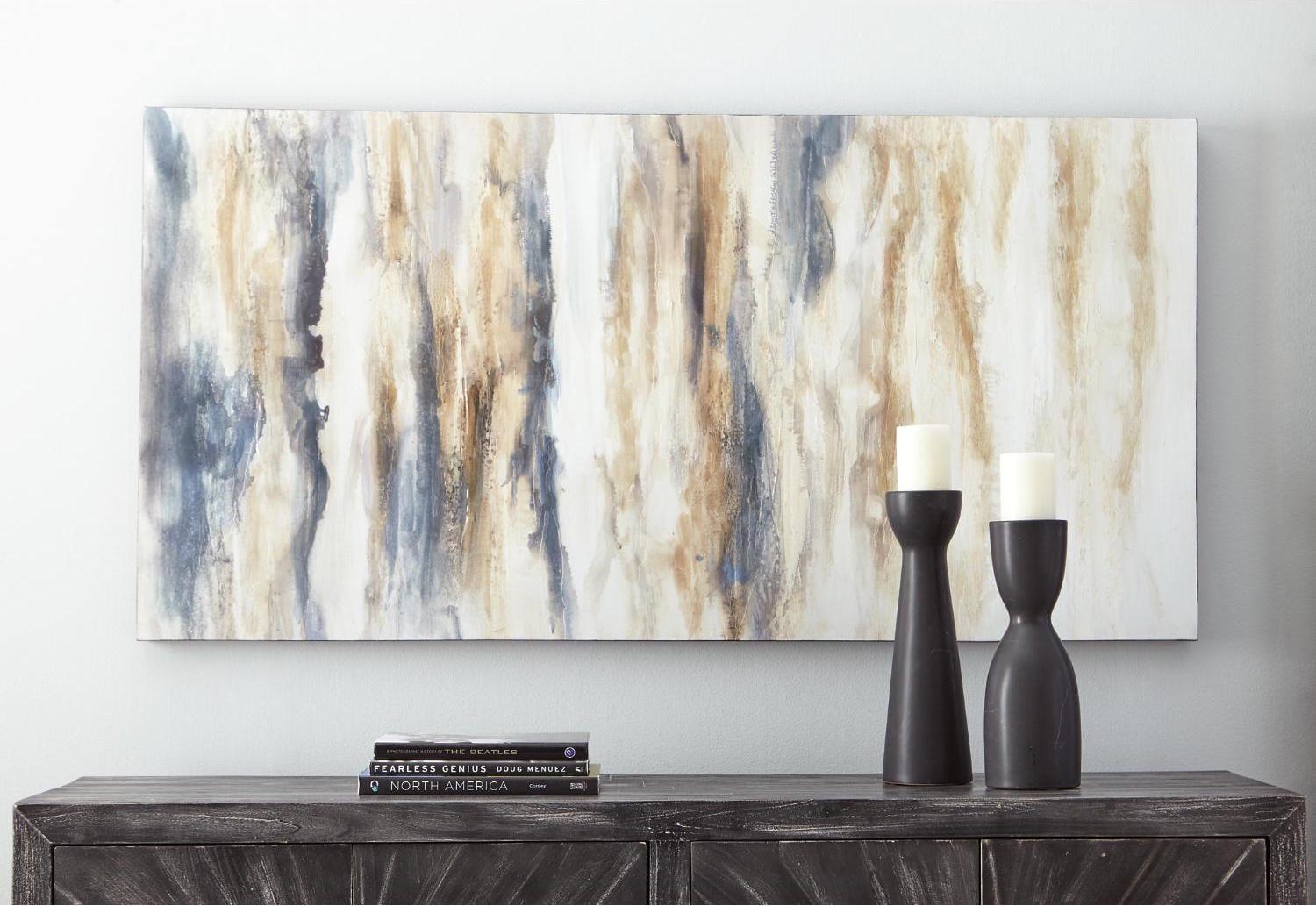 Signature Design by Ashley Contemporary Joely Wall Art Blue/Tan - Image 3