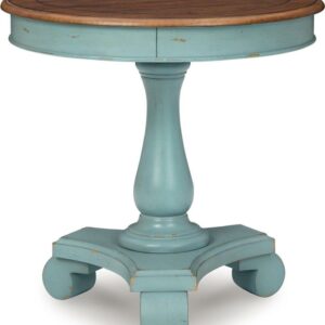 Signature Design by Ashley Casual Mirimyn Accent Table  Teal/Brown