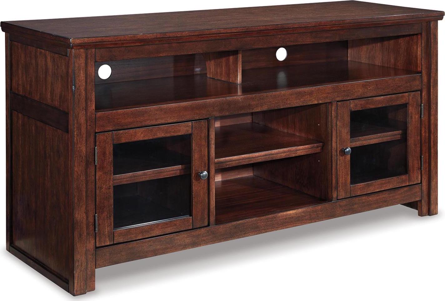 Signature Design by Ashley Traditional Harpan 60" TV Stand Reddish Brown