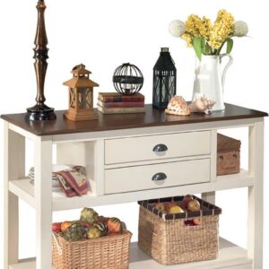 Signature Design by Ashley Whitesburg Dining 2 Drawer Server, Brown/Cottage White