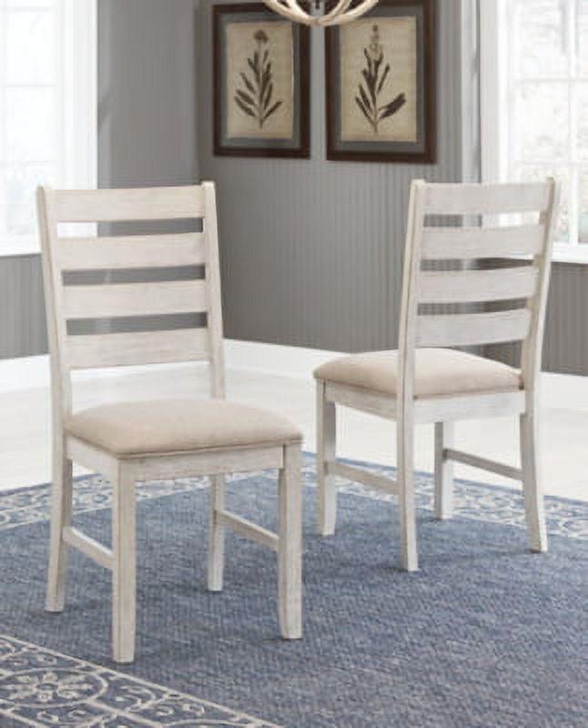 Signature Design by Ashley Skempton Dining Room Chair, Set of 2, White/Light Brown - Image 2