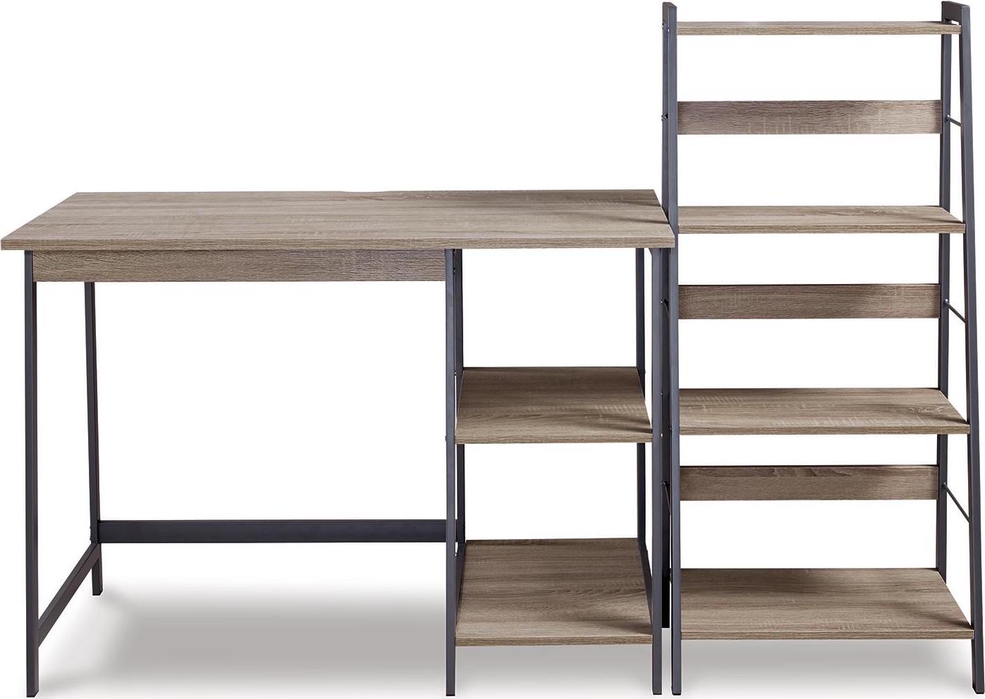 Signature Design by Ashley Soho Home Office Desk with 4 Shelf Bookcase, Light Brown - Image 5