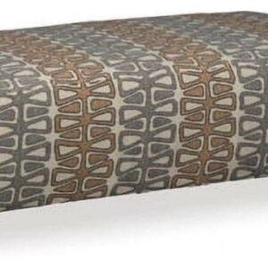 Signature Design by Ashley Contemporary Flintshire Oversized Accent Ottoman Chenille Auburn