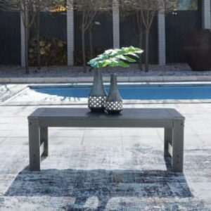 Signature Design by Ashley Casual Amora Outdoor Coffee Table Charcoal Gray