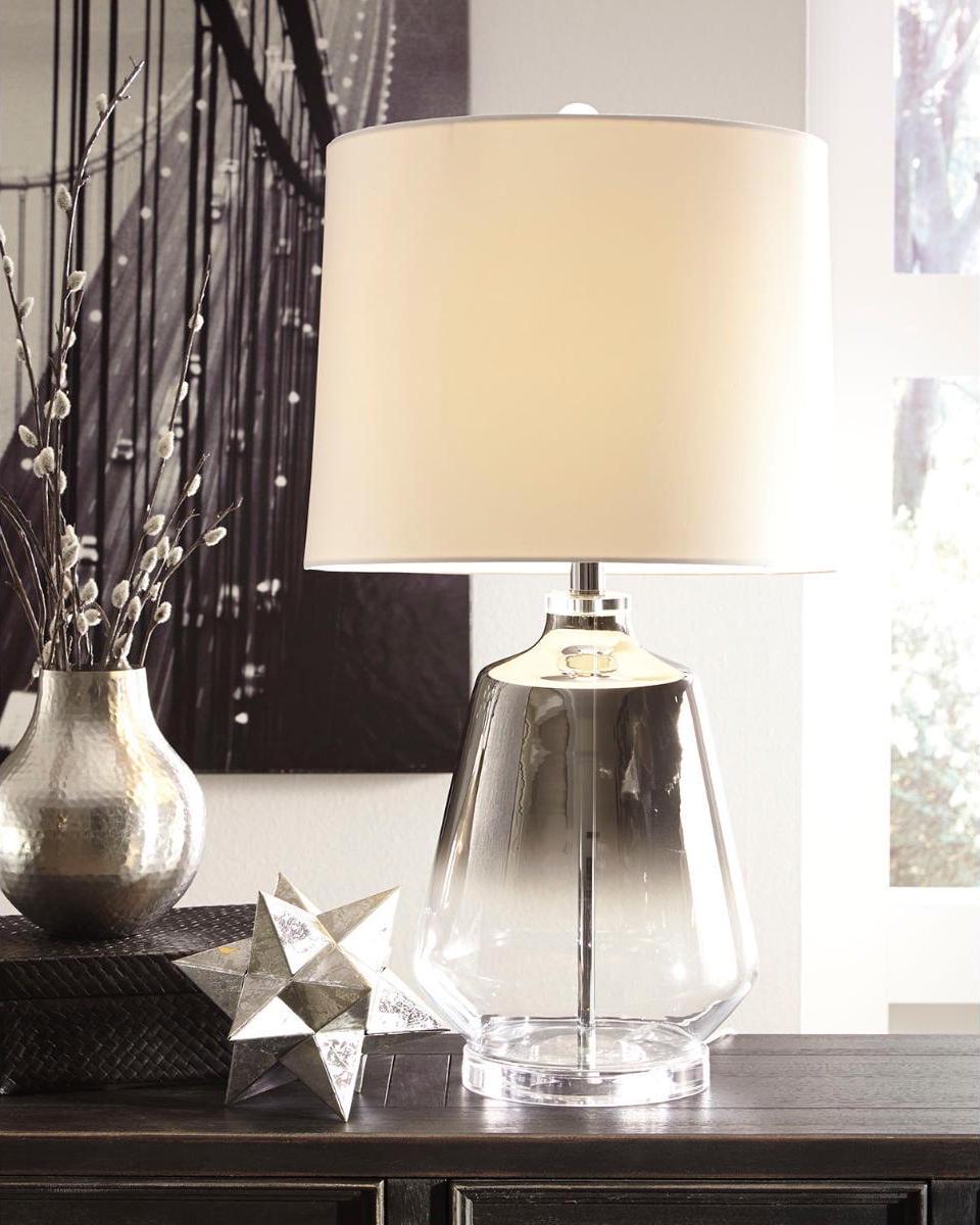 Signature Design by Ashley Contemporary Jaslyn Table Lamp Silver Finish - Image 2
