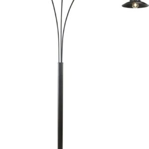 Signature Design by Ashley Sheriel Industrial Metal Arc Floor Lamp with Adjustable Neck, Black