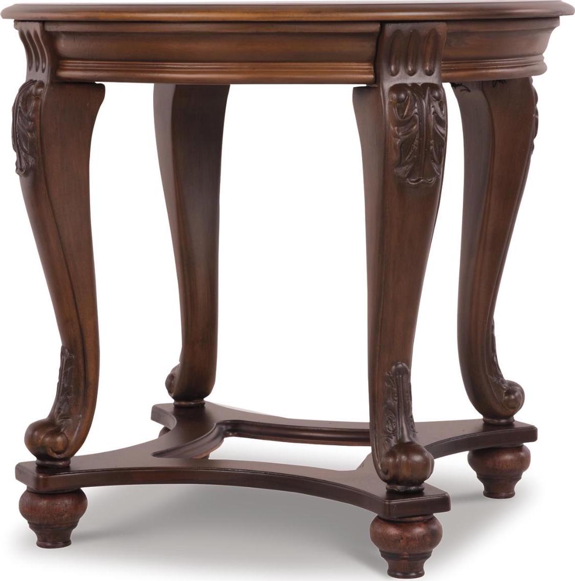 Signature Design by Ashley Traditional Norcastle End Table Dark Brown - Image 4