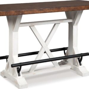 Signature Design by Ashley Casual Valebeck Counter Height Dining Table White/Brown