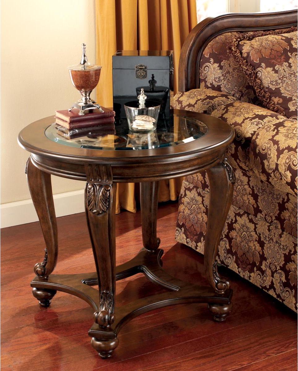 Signature Design by Ashley Traditional Norcastle End Table Dark Brown - Image 2