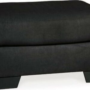 Signature Design by Ashley Contemporary Darcy Ottoman Microfiber Black