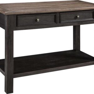 Signature Design by Ashley Tyler Creek 2 Drawer Sofa/Console Table, Grayish Brown/Black