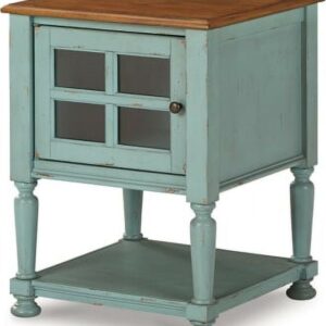 Signature Design by Ashley Casual Mirimyn Accent Cabinet  Teal/Brown