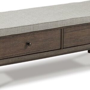 Signature Design by Ashley Contemporary Chetfield Storage Bench Beige/Brown