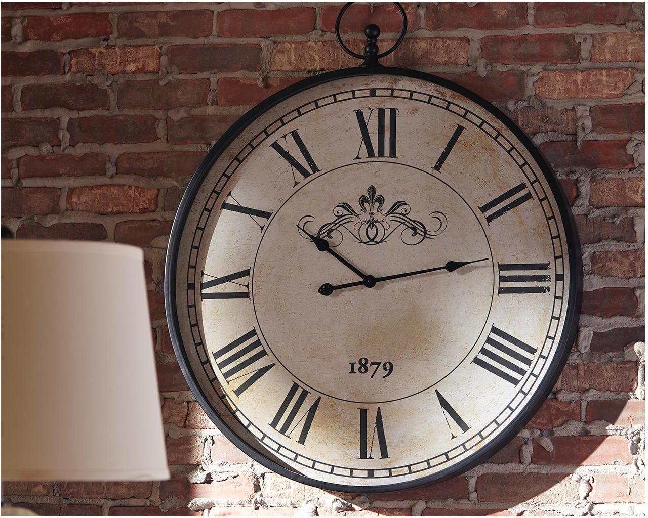 Signature Design by Ashley Traditional Augustina Wall Clock Antique Black - Image 2