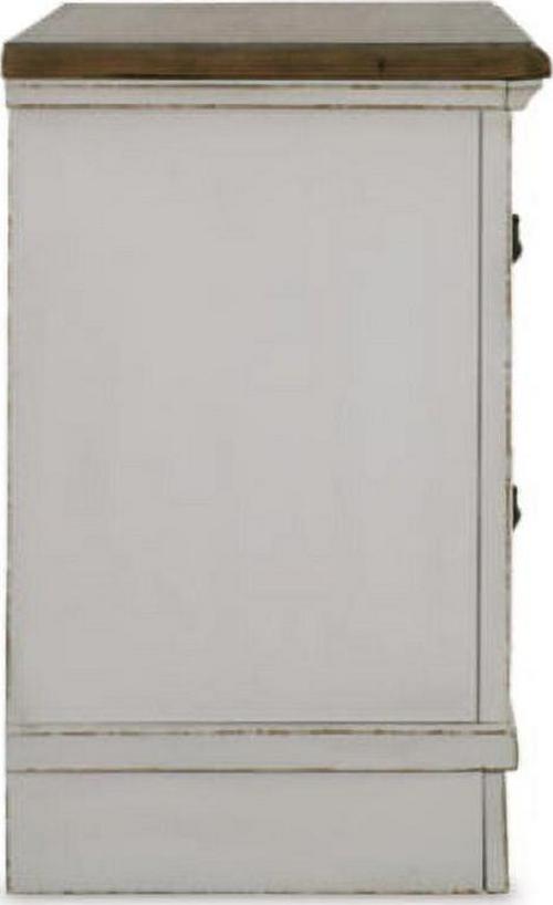 Signature Design by Ashley Traditional Brollyn 2 Drawer Nightstand, Two-Tone Brown - Image 5